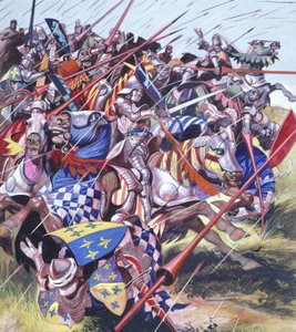 Agincourt - Den umulige sejr 25. oktober 1415 (gouache på papir)