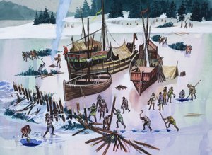 Icebound (gouache på papir) af Ron Embleton