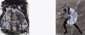 Jungle Scene and Ballet Dancers af Ron Embleton