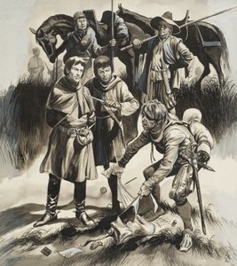 Papirpenge (gouache på papir) af Ron Embleton