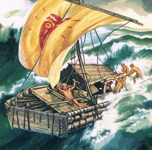 Rejsen med Kon-Tiki af Ron Embleton