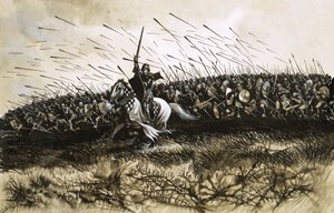Uidentificeret slag (Agincourt) af Ron Embleton