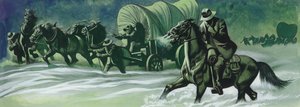 Vintervogntog (gouache på papir) af Ron Embleton