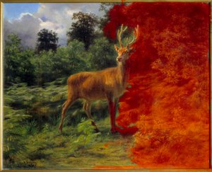 Hjorte lytter til vinden af Rosa Bonheur