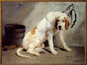 Hunden Barbaro efter jagten (jagthund) af Rosa Bonheur