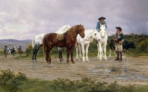 Pyrenæernes Farmers Market bundet, 1884 af Rosa Bonheur