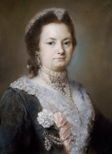Portræt af en dame (pastel på papir) af Rosalba Giovanna Carriera