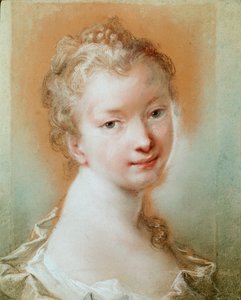 Portræt af en ung pige Pastel af Rosalba Carriera (1675-1757) 1700-tallets Paris, Louvre-museet