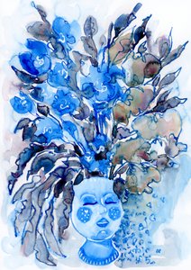 Fantastisk blå blomsterkrans af Rosana Laiz Blursbyai
