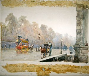Grosvenor Place på en våd dag af Rose Maynard Barton