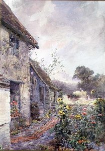 The Haycart Approaches (akvarel) af Rose Maynard Barton