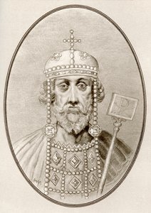Konstantin den Store, billede fra Living Biography of Famous Rulers (gravering)