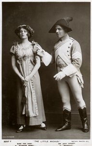 Iris Hoey og Jack Cannot, britiske skuespillere, c1908. af Rotary Photo