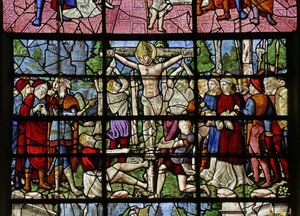 Vindue, der viser martyrdøden i St Denis, detalje fra 2921672
