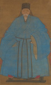 Portræt af kunstnerens oldemor Yizhai i en alder af 85...1561 eller 1621. af Ruan Zude