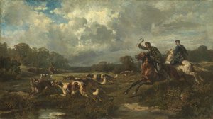 Storhertug Vladimir Alexandrovich af Rusland 1847-1909 på ulvejagt af Rudolf Ferdinandovich Frenz