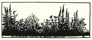 Side fra Husliv, silhuetter af Rudolf Koch (litho) af Rudolf Koch