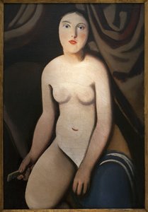 Foran spejlet. Maleri af Rudolf Kremlicka (1886-1932), Olie på lærred