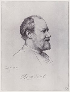 Charles Reade (litho) af Rudolf Lehmann