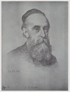 George Frederick Watts (litho) af Rudolf Lehmann