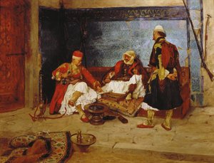 Backgammon, 1890 af Rudolf Otto Ritter von Ottenfeld
