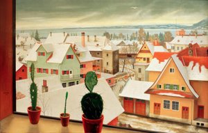 Vinterlandskab - udsigt fra studiet