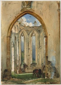 Ruin af en kirke, 1849.