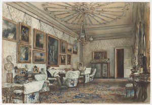 Salon i lejligheden hos grev Lanckoronski i Wien af Rudolf von Alt