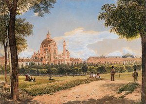 Udsigt over St. Charles Church og Polytechnic Institute i Wien, 1831. af Rudolf von Alt
