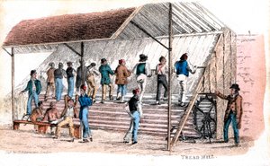 Løbebånd i Brixton fængsel, London, 1827