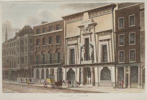 Udsigt over Bullocks Museum, bedre kendt som Egyptian Hall, på Piccadilly, 1815 (akvatint)