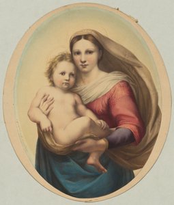 Kopi efter Raphaels sixtinske madonna, 1800-tallet. af Rudolph Geudtner