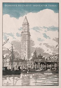 Custom House Tower fra Waterside af Rudolph Ruzicka