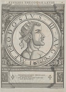 Den østromerske kejser Theodosius III (tryk) af Rudolph Wyssenbach