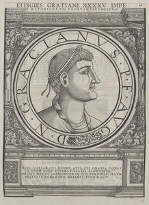 Den romerske kejser Gratianus (tryk)