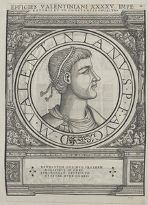 Den romerske kejser Valentinian II (tryk)