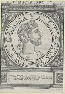 Den tykke kejser Karl III (tryk) af Rudolph Wyssenbach