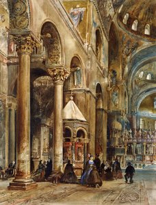 Interiør af Basilica di San Marco, Venedig, 1884 af Rudolf von Alt