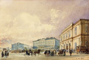 Sydstationen, Wien; Sydstationen, Wien, 1852 af Rudolf von Alt