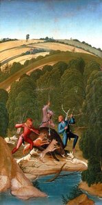 Scene fra Legenden om St. Leopold af Rueland the Younger Frueauf