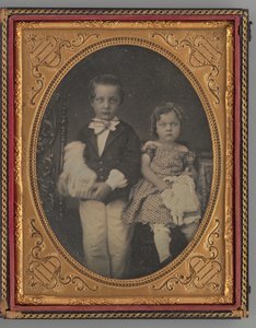 Uden titel Portræt af en dreng og pige, 1855. af Rufus Anson
