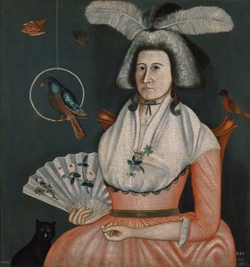 Molly Wales Fobes, 1790. af Rufus Hathaway