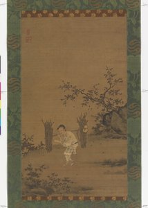 Zhu Maichen, ca. 1450 (blæk og farve på silke) af Rui Shi