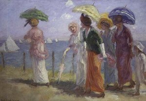 Promenade på stranden