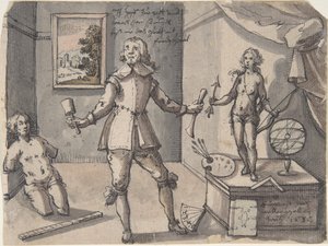 Kunstneren i sit atelier, 1636. af Ruprecht Bartz