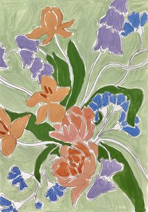 Farverig blomsterbuket af Rushati Chowdhury