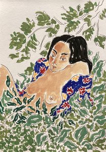 Kvinde i løv af Rushati Chowdhury