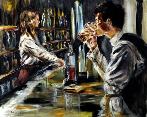 At the Bar, 2021 (olie på linned)