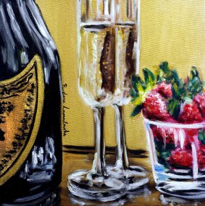 Champagne Wishes, 2025 (olie på lærred)