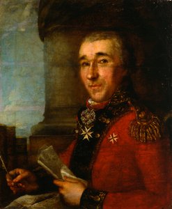 Portræt af general grev Alexey Arakcheyev, slutningen af det 18. århundrede